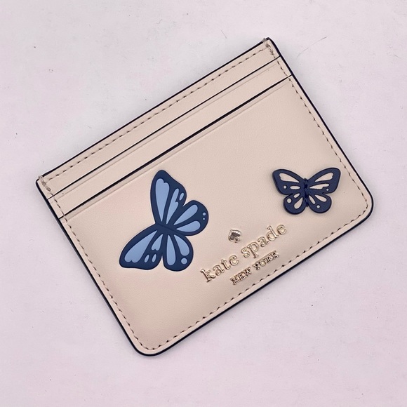 Kate Spade Small Wallet Slim Butterfly Card Holder - Picture 4 of 9